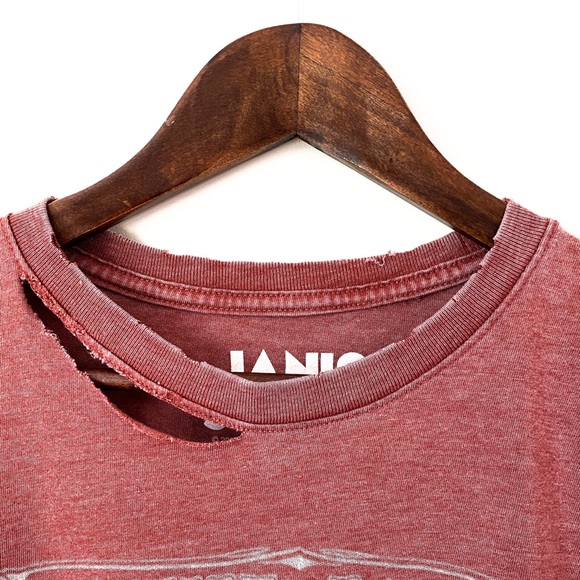 Janis Joplin Destroyed Retro Wash Pop Rock Coachella Festival Graphic Band Crop - Picture 2 of 2